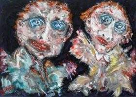 de la série "Les Gens", acryl, 80x60