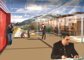 Dernier étage de la gare routière (postale)